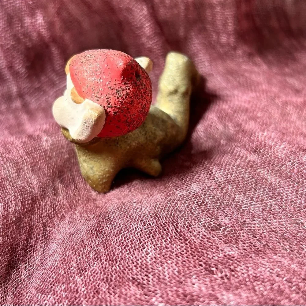 Vintage Japan Ceramic Christmas Gold Elf Pixie